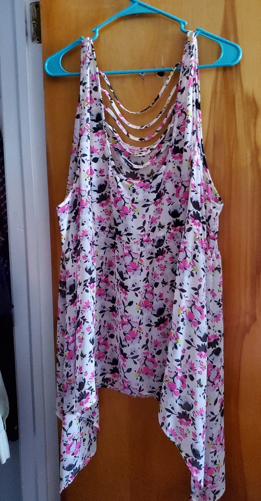 Floral Ribbed Back Tank - Picture 3 of 3